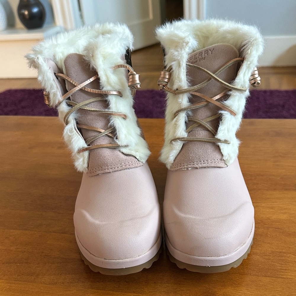 Sperry Women's Blush Fur-Lined Winter Boots